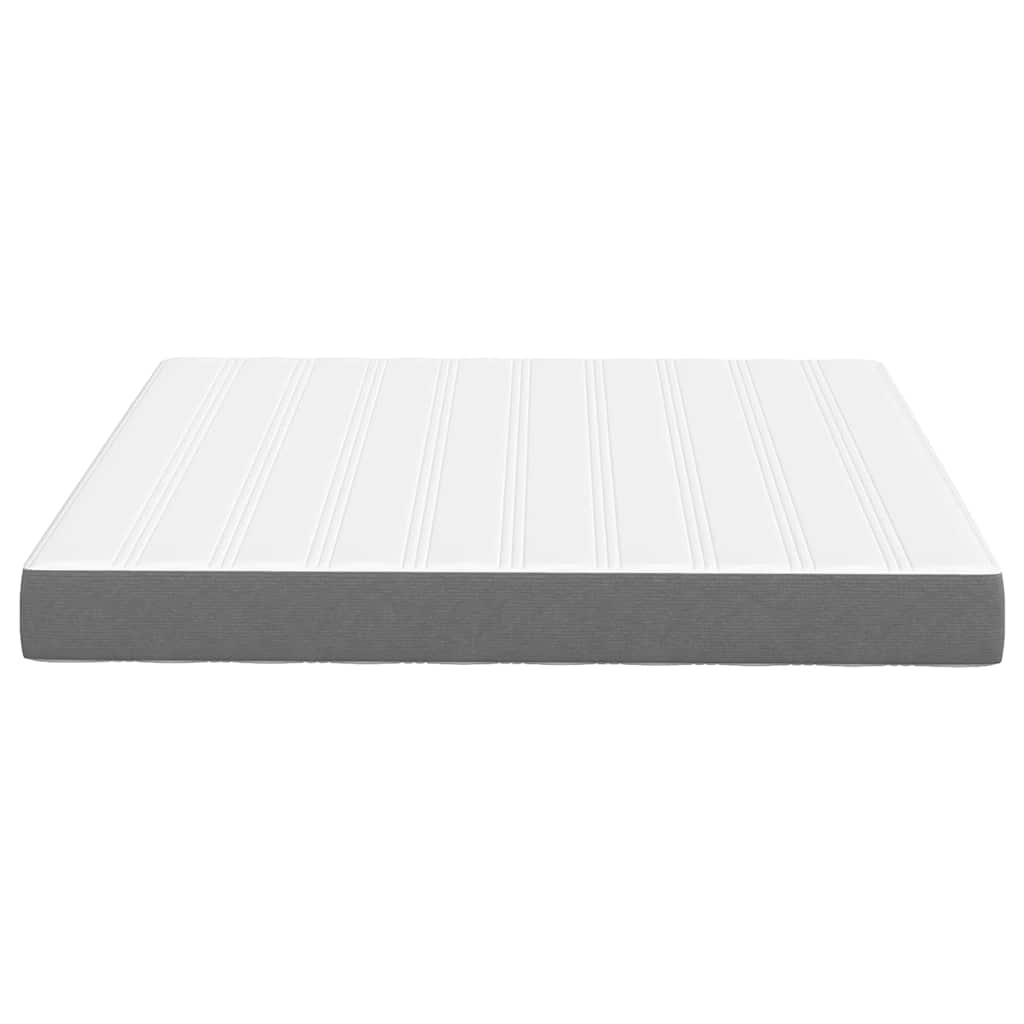 Matelas de Lit avec matelas Gris clair 180 x 200 cm tissu - XIOS
