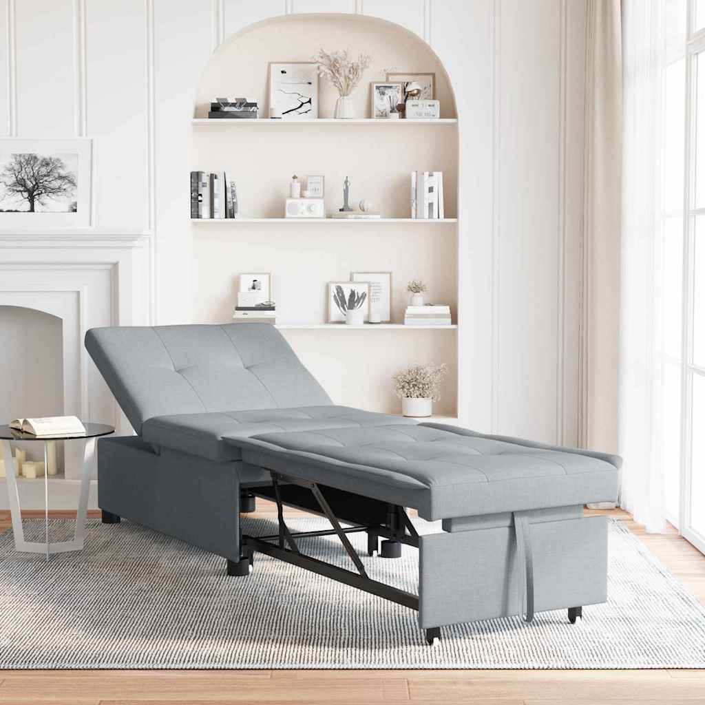 Canapé-Lit Gris clair 194 x 67 x 37 cm tissu - XIOS