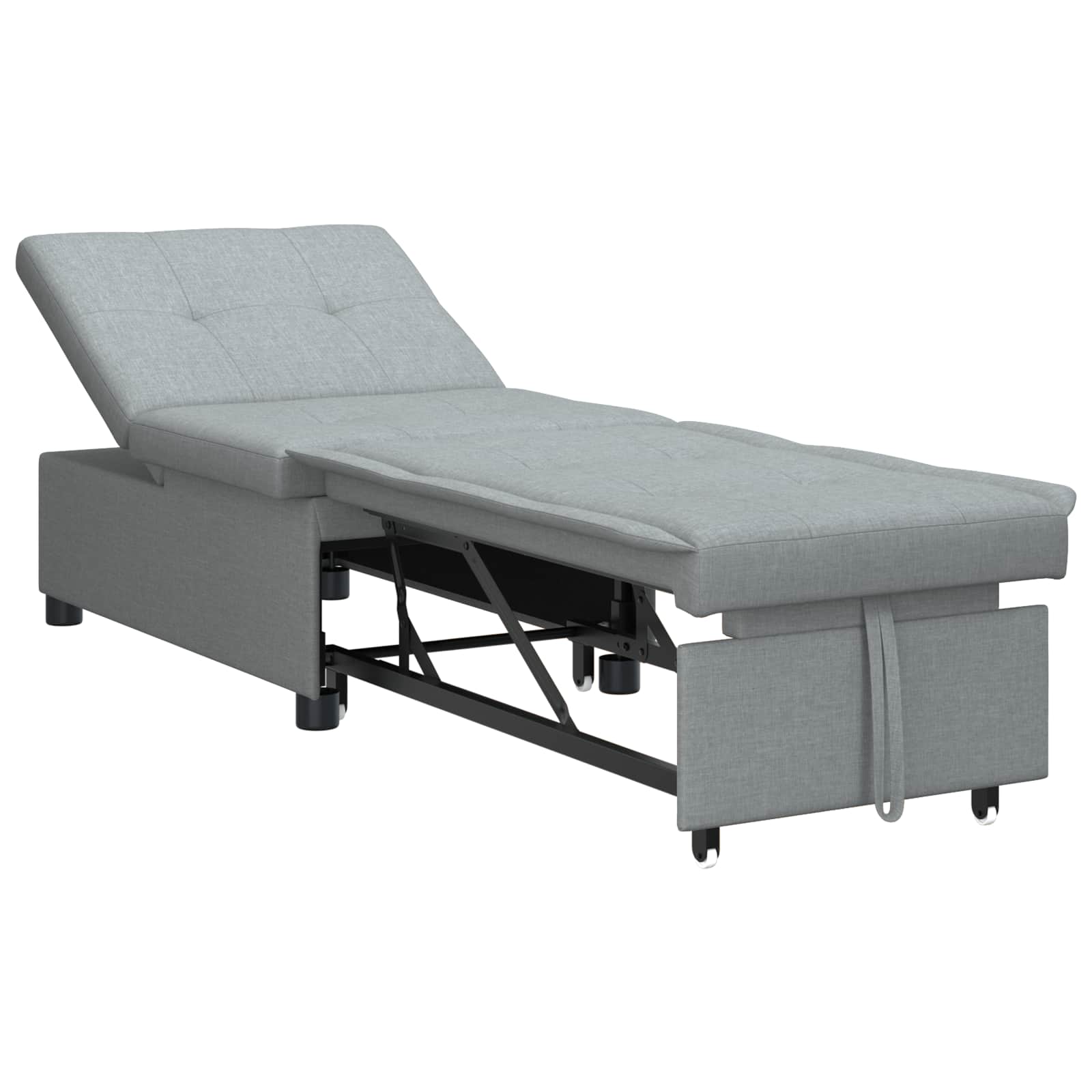 Canapé-lit escamotable Gris clair 194 x 50 x 82 cm tissu - XIOS