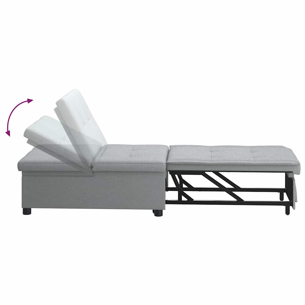 Canapé-Lit Gris clair 194 x 67 x 37 cm tissu - XIOS