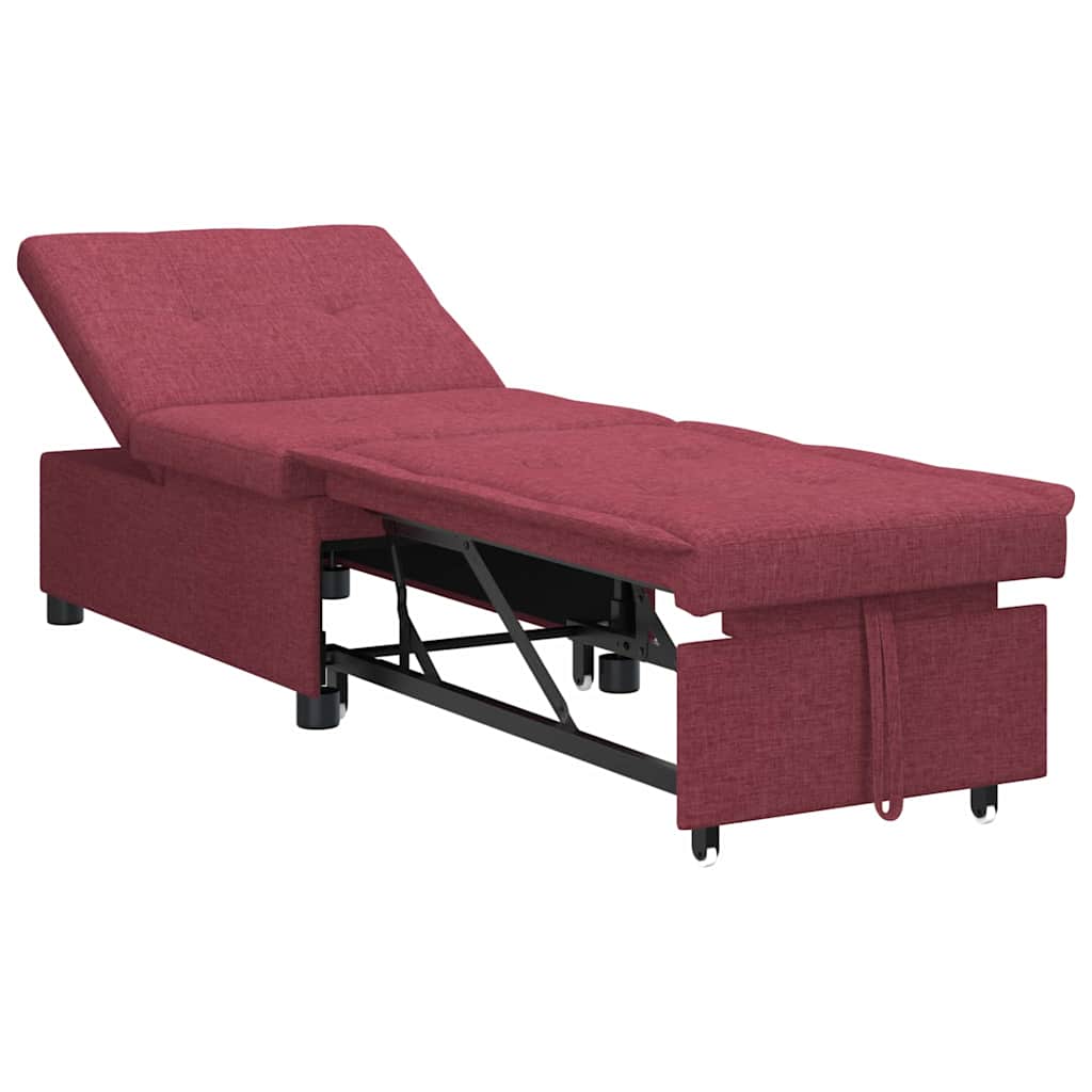 Canapé-Lit Rouge 194 x 67 x 37 cm tissu - XIOS