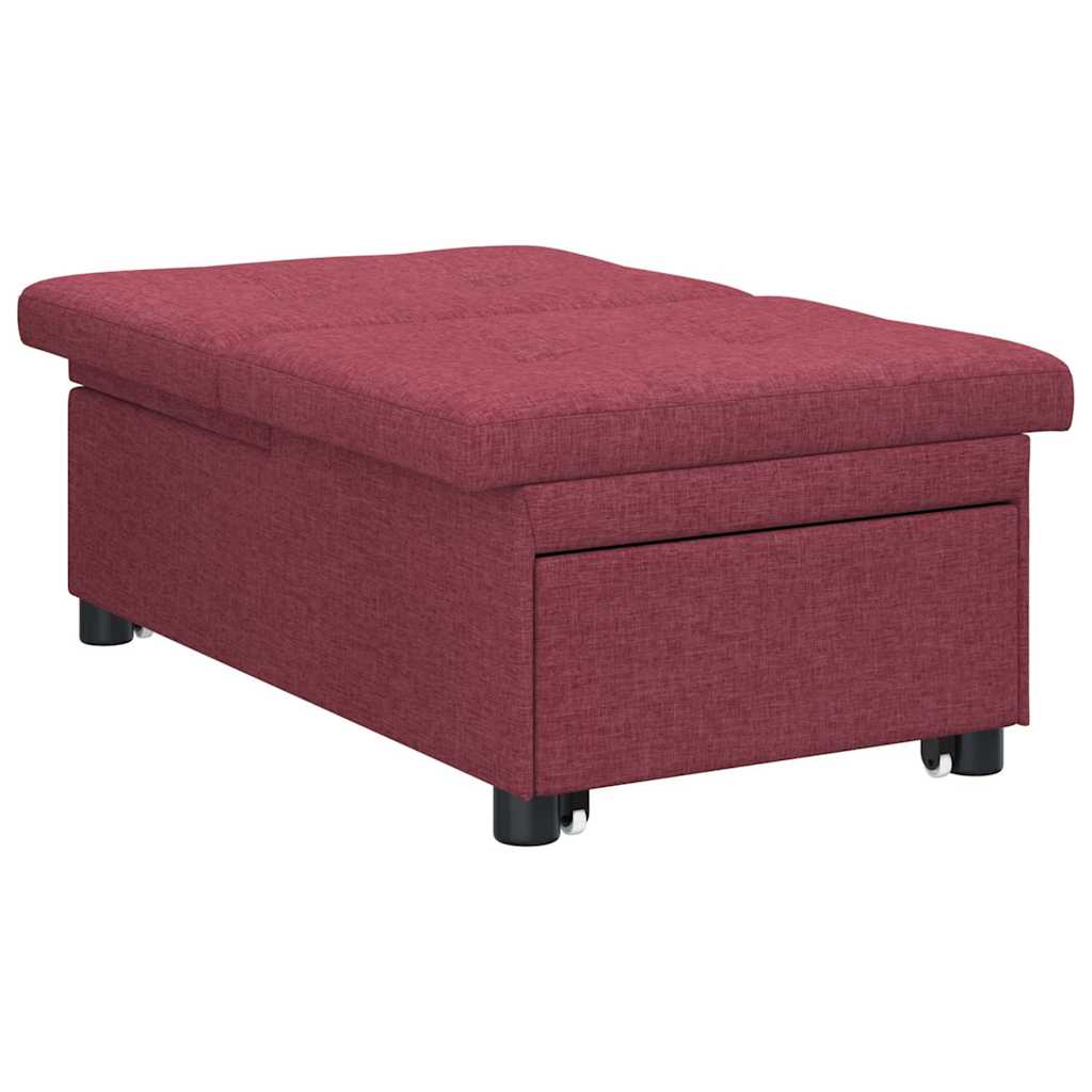 Canapé-Lit Rouge 194 x 67 x 37 cm tissu - XIOS