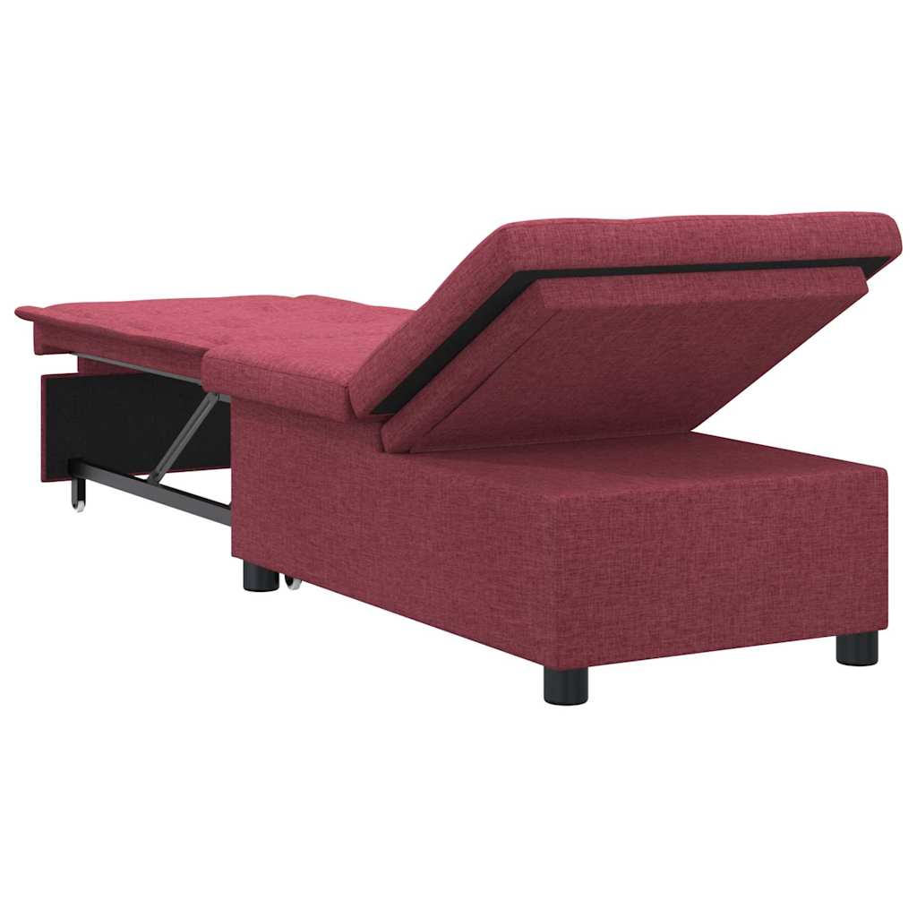 Canapé-Lit Rouge 194 x 67 x 37 cm tissu - XIOS