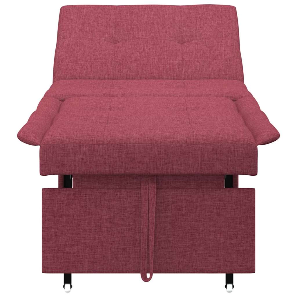 Canapé-Lit Rouge 194 x 67 x 37 cm tissu - XIOS