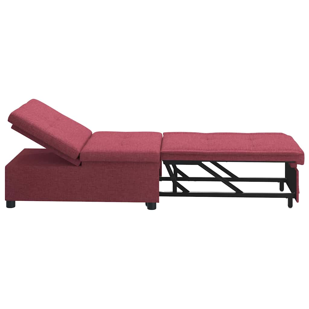 Canapé-Lit Rouge 194 x 67 x 37 cm tissu - XIOS