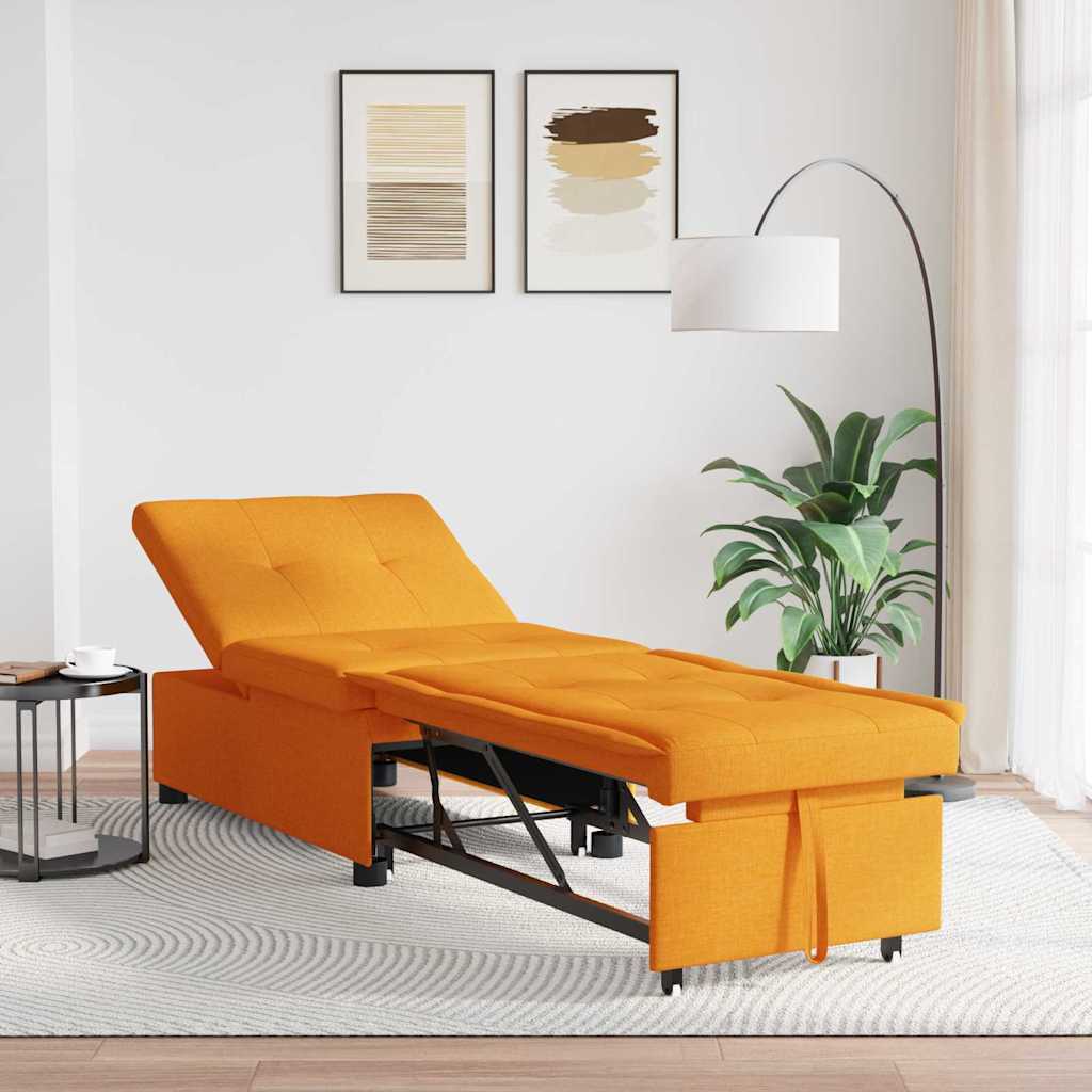 Canapé-Lit Jaune foncé 194 x 67 x 37 cm tissu - XIOS