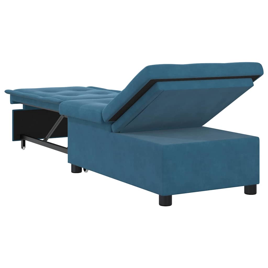 Canapé-lit Bleu 67 x 194 x 38 cm Velours - XIOS