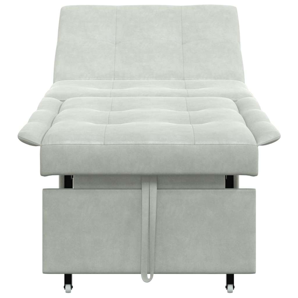 Canapé-lit Gris clair 67 x 194 x 38 cm Velours - XIOS