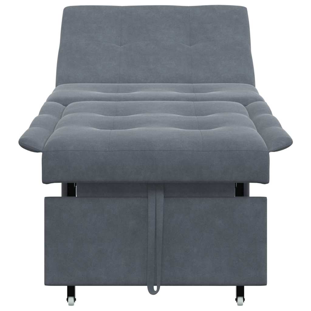 Canapé-lit Gris foncé 67 x 194 x 38 cm Velours - XIOS