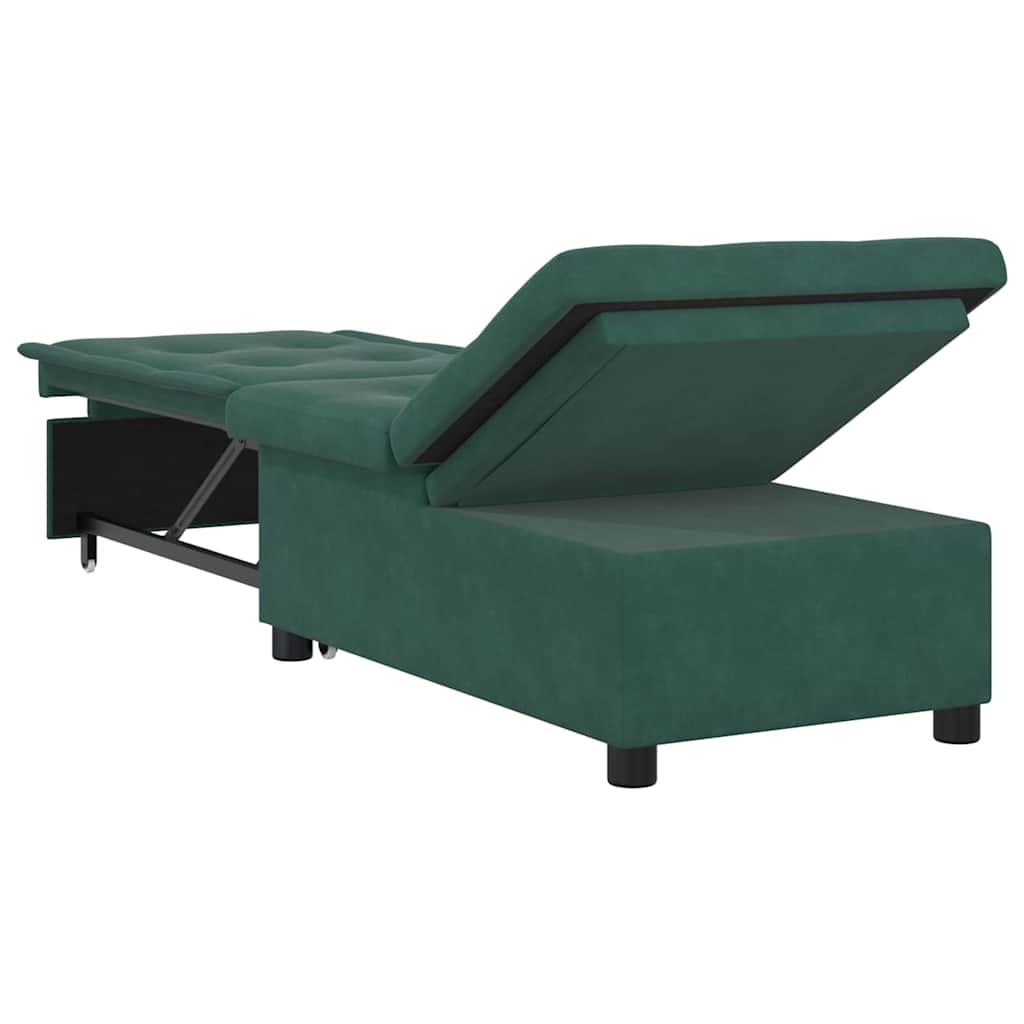 Canapé-lit Vert foncé 67 x 194 x 38 cm Velours - XIOS