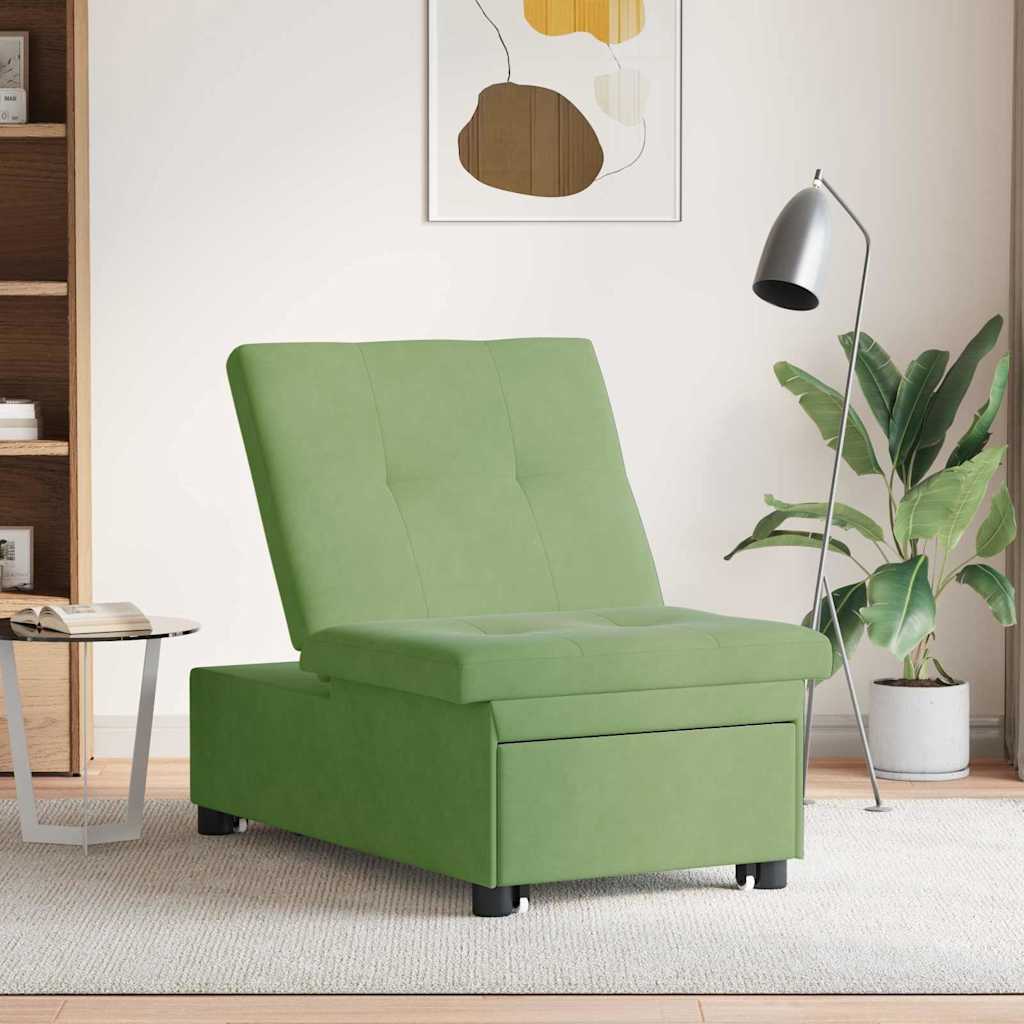 Canapé-lit Vert clair 67 x 194 x 38 cm Velours - XIOS