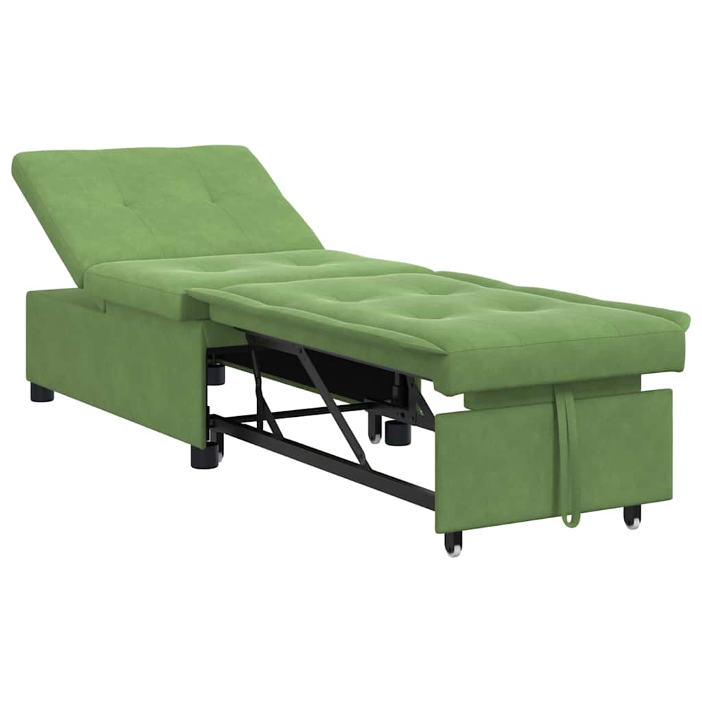 Canapé-lit Vert clair 67 x 194 x 38 cm Velours - XIOS