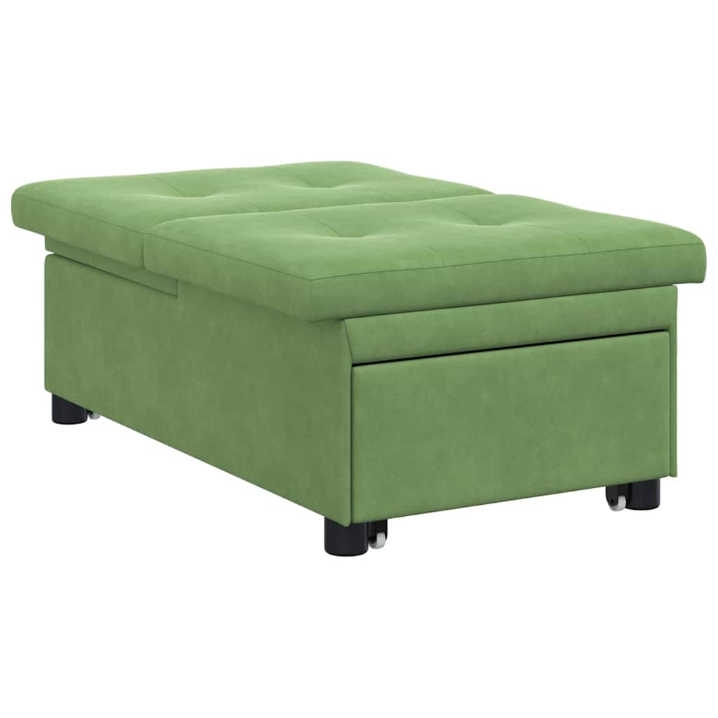 Canapé-lit Vert clair 67 x 194 x 38 cm Velours - XIOS