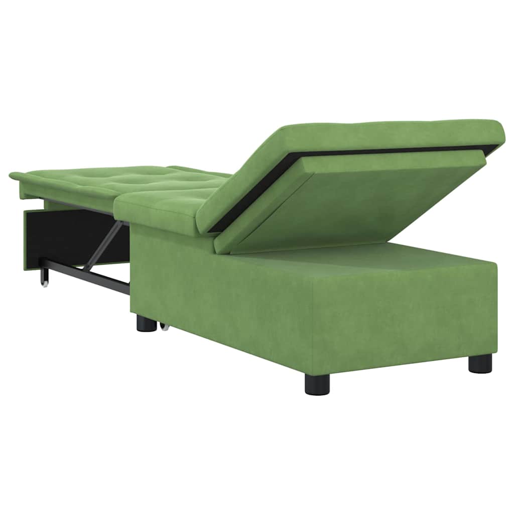 Canapé-lit Vert clair 67 x 194 x 38 cm Velours - XIOS