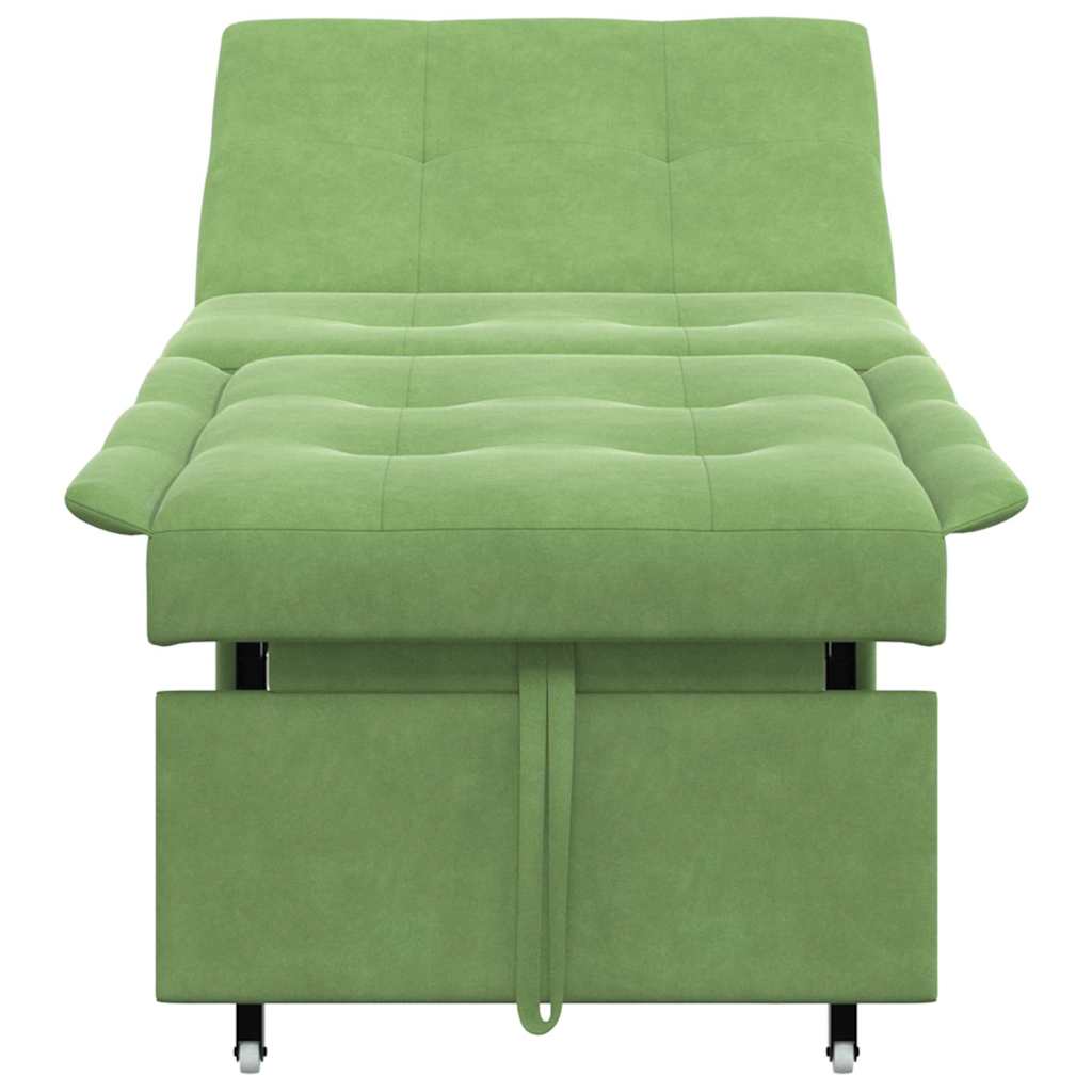 Canapé-lit Vert clair 67 x 194 x 38 cm Velours - XIOS
