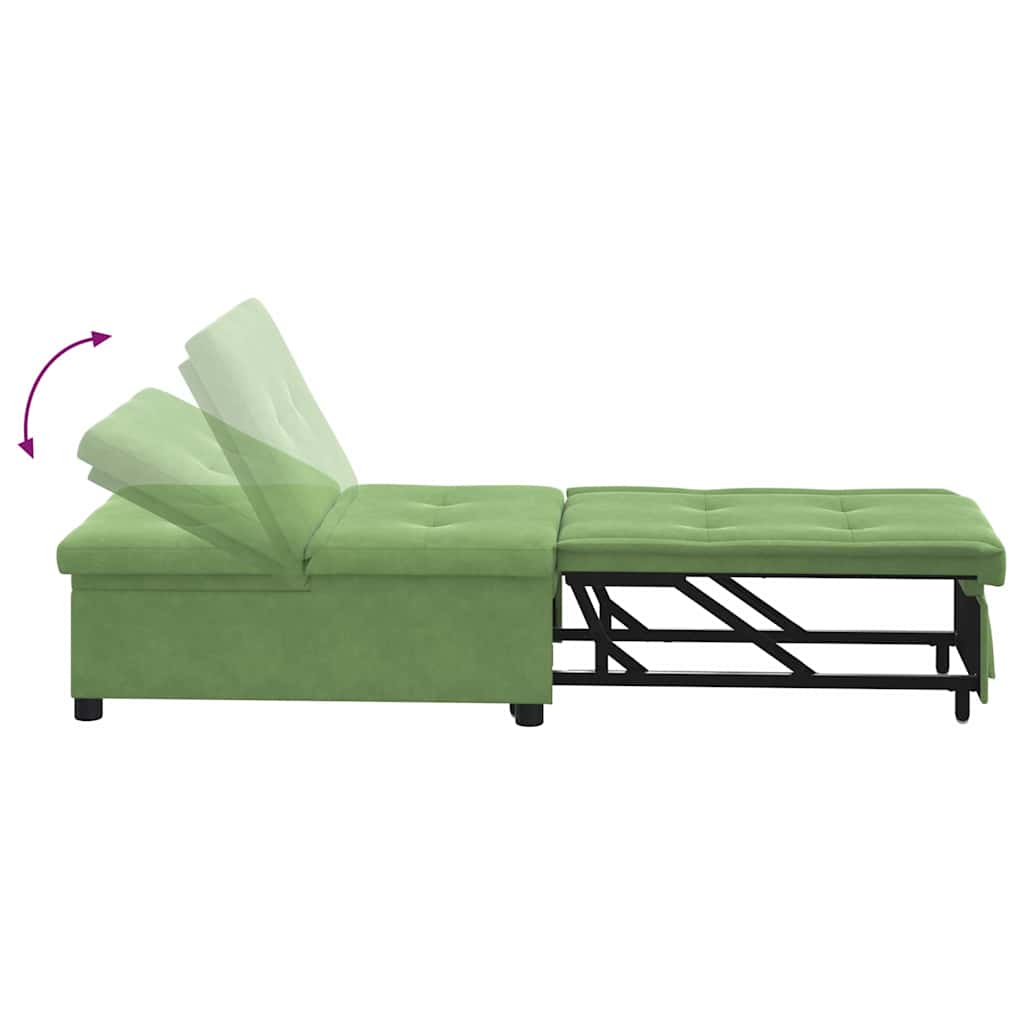 Canapé-lit Vert clair 67 x 194 x 38 cm Velours - XIOS