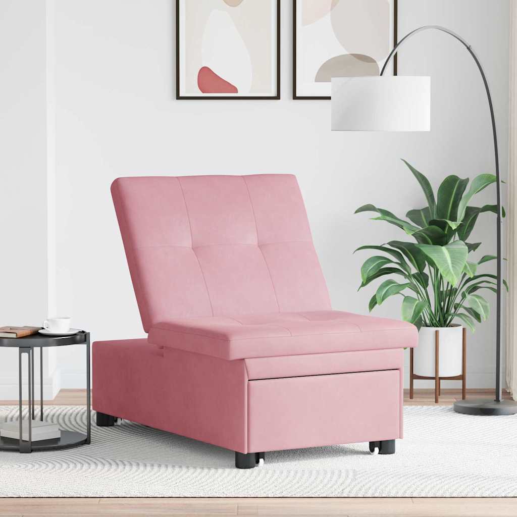 Canapé-lit Rose 67 x 194 x 38 cm Velours - XIOS