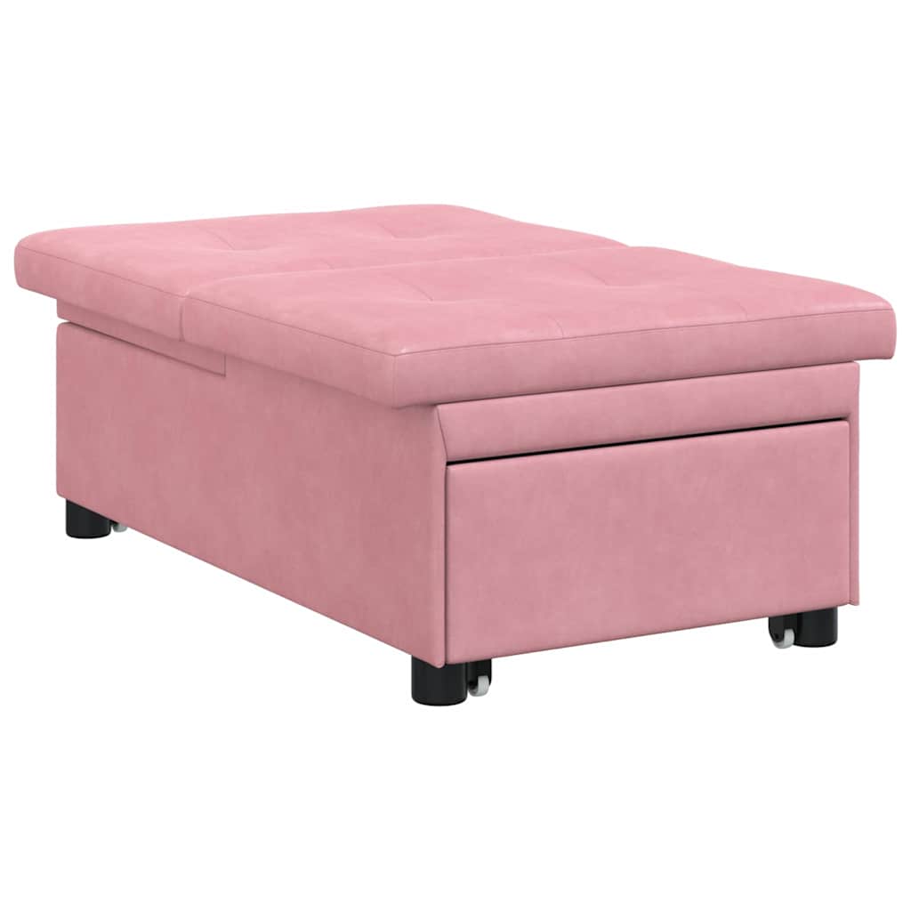 Canapé-lit Rose 67 x 194 x 38 cm Velours - XIOS