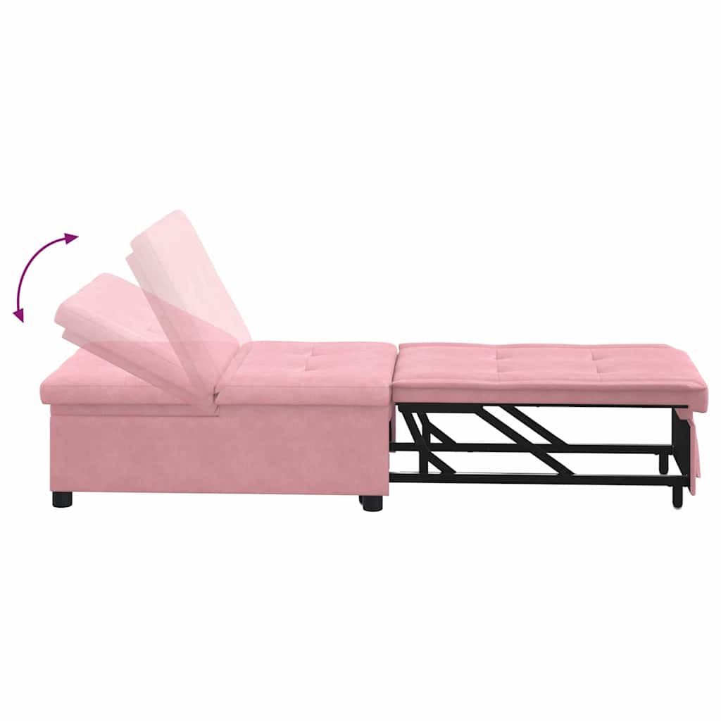 Canapé-lit Rose 67 x 194 x 38 cm Velours - XIOS