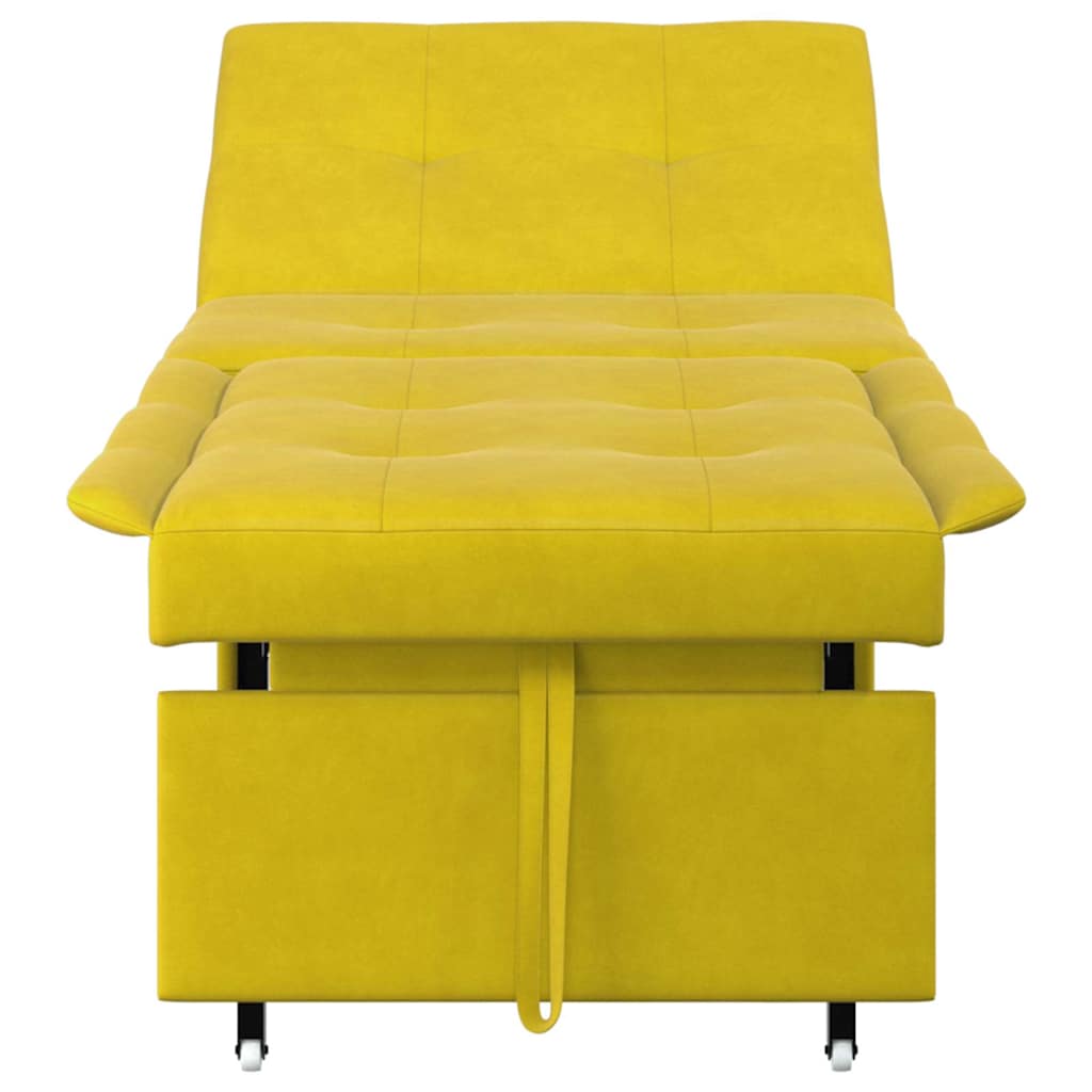 Canapé-lit Jaune 67 x 194 x 38 cm Velours - XIOS