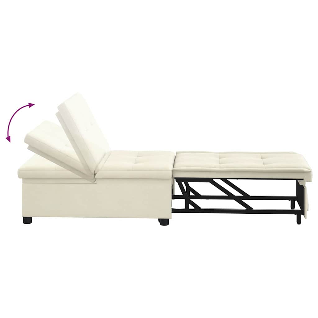 Canapé-Lit Crème 194 x 67 x 82 cm Velours - XIOS