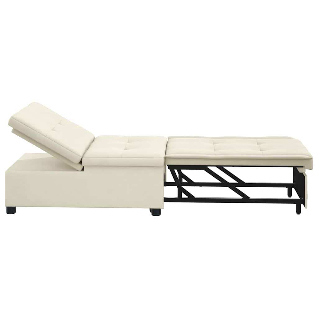 Canapé-Lit Crème 194 x 67 x 82 cm Velours - XIOS