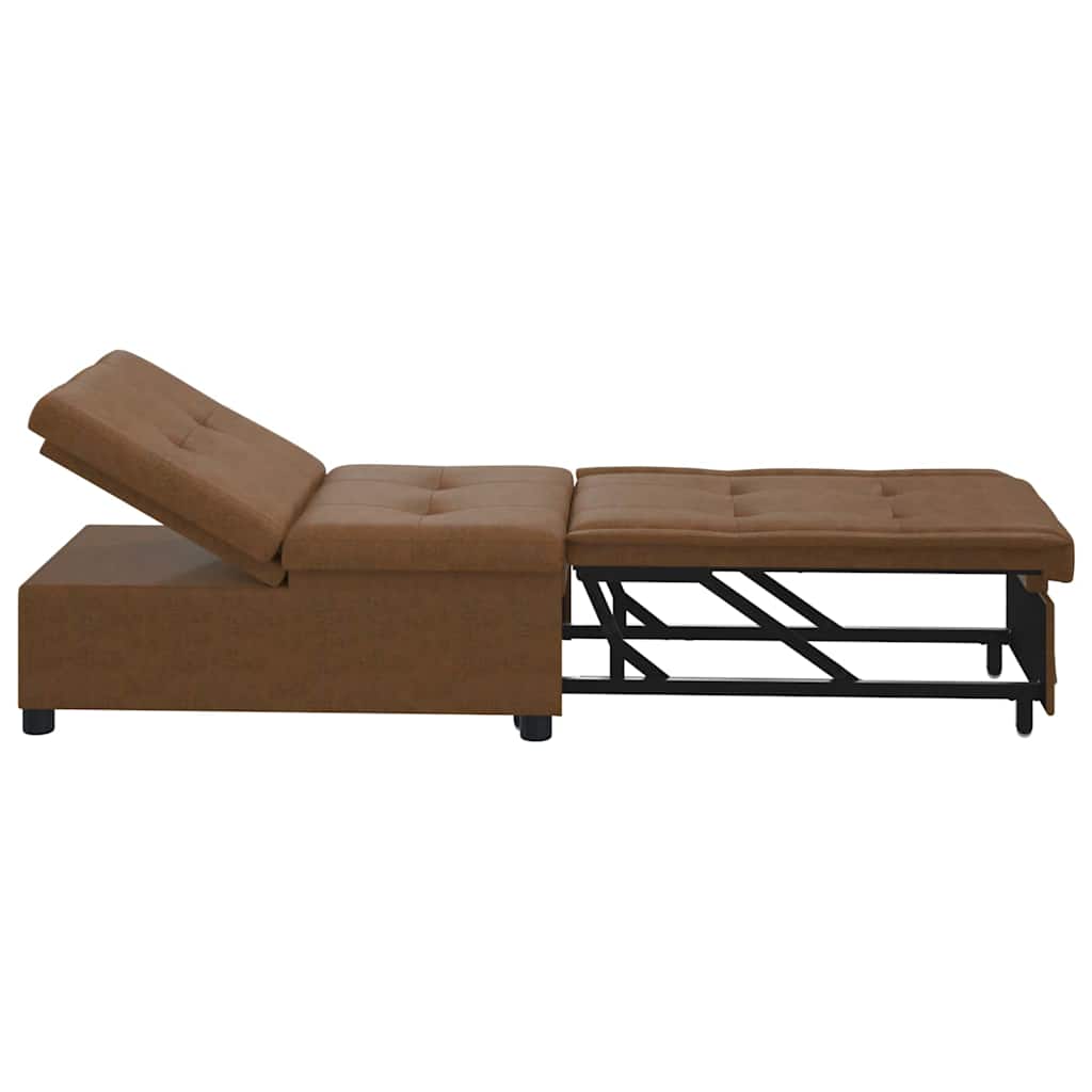 Canapé-lit Marron 67 x 194 x 38 cm Cuir suédé faux - XIOS