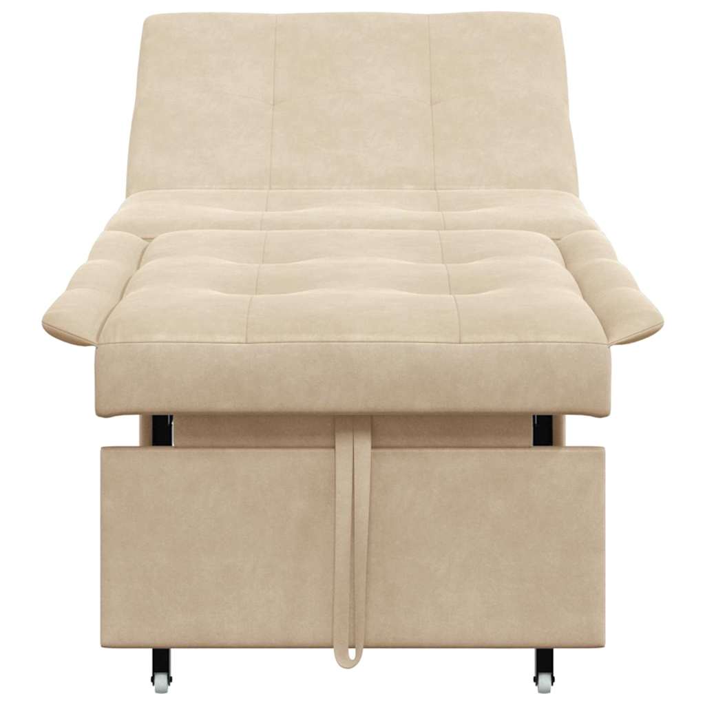 Canapé-Lit Crème 67 x 194 x 82 cm Tissu en microfibre - XIOS