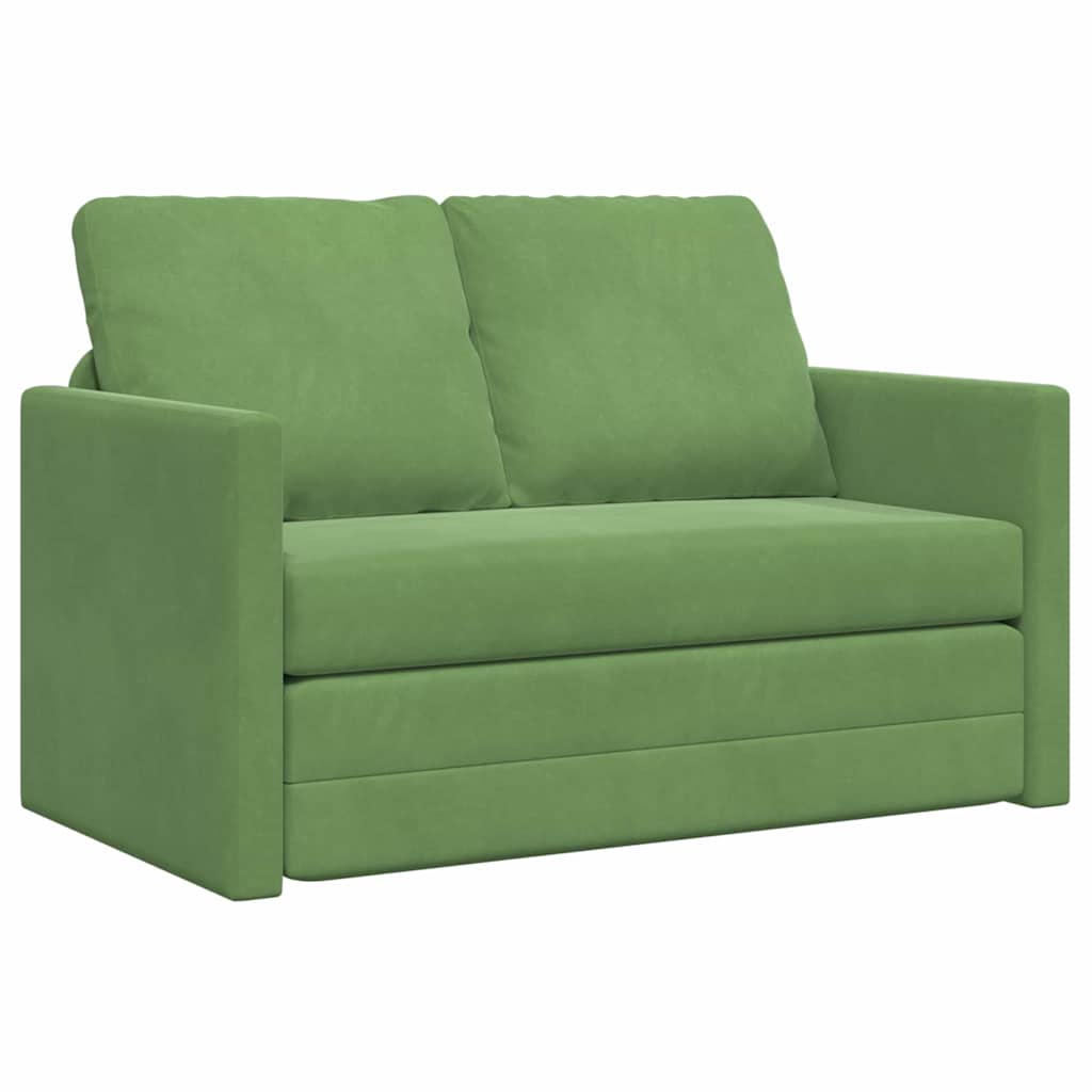 Canapé-lit avec coussin Vert clair 122 x 70 x 60 cm Velours - XIOS