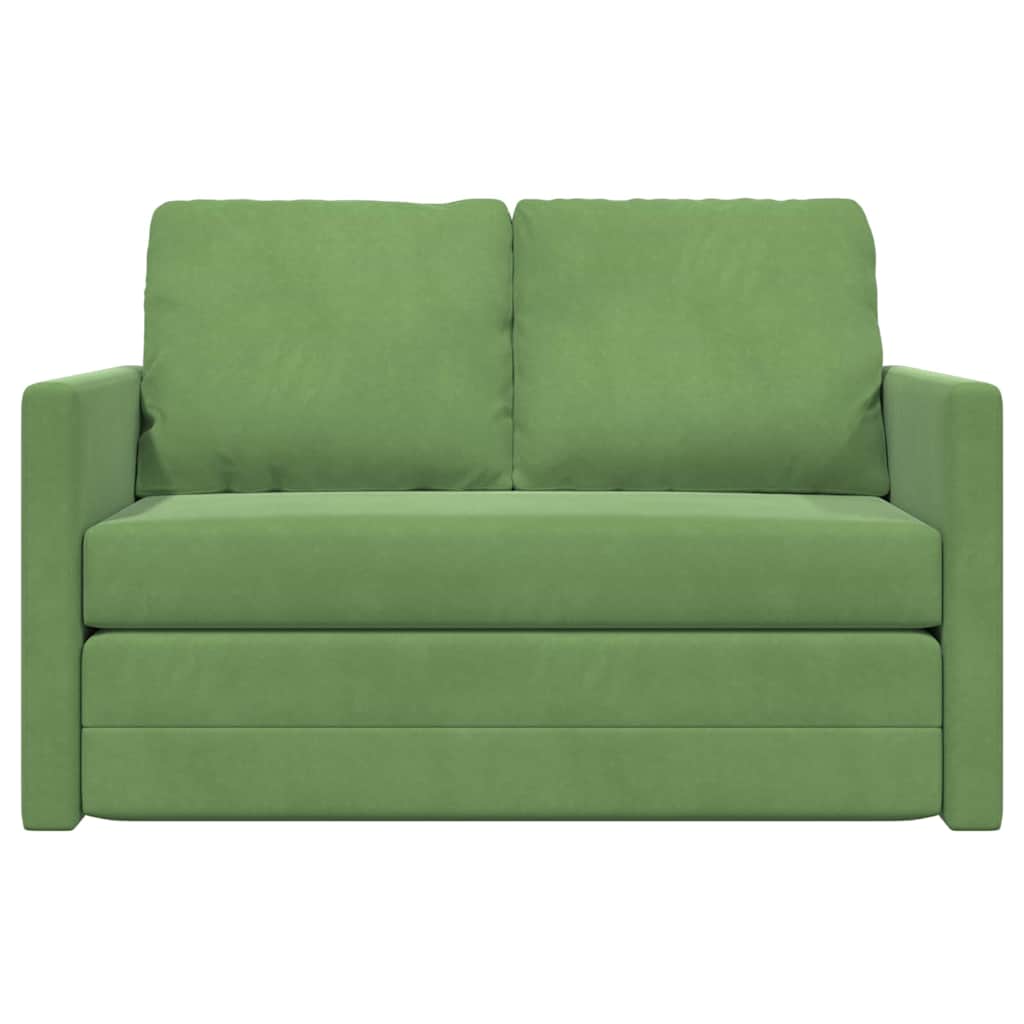 Canapé-lit avec coussin Vert clair 122 x 70 x 60 cm Velours - XIOS