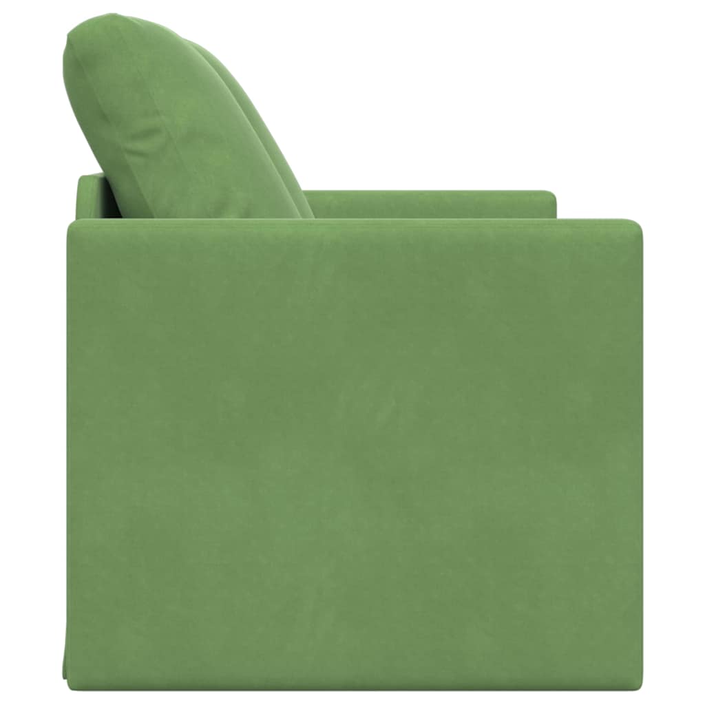 Canapé-lit avec coussin Vert clair 122 x 70 x 60 cm Velours - XIOS