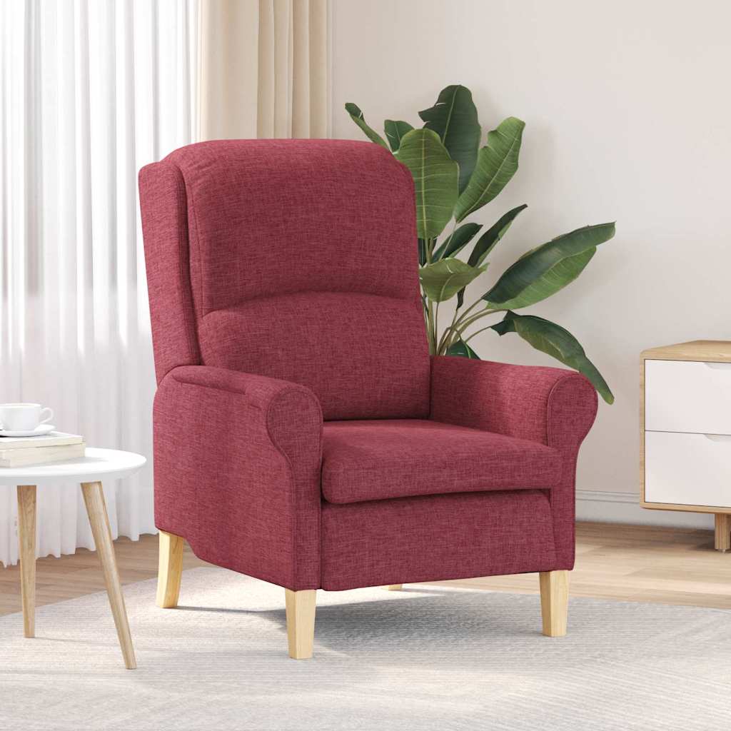 fauteuil Rouge bordeaux 76 x 94 x 102 cm tissu - XIOS