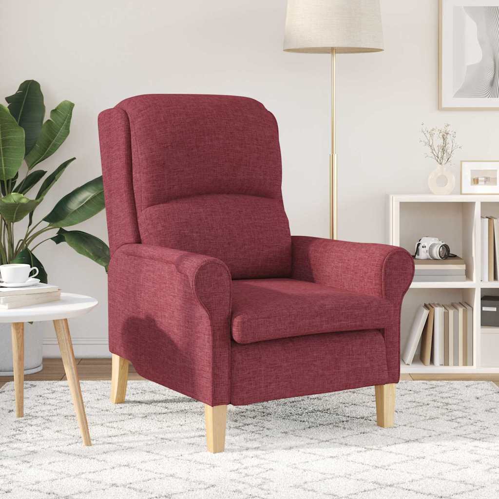 fauteuil Rouge bordeaux 76 x 94 x 102 cm tissu - XIOS