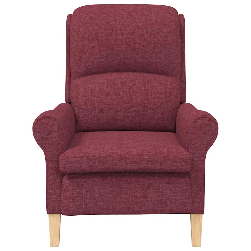 fauteuil Rouge bordeaux 76 x 94 x 102 cm tissu - XIOS