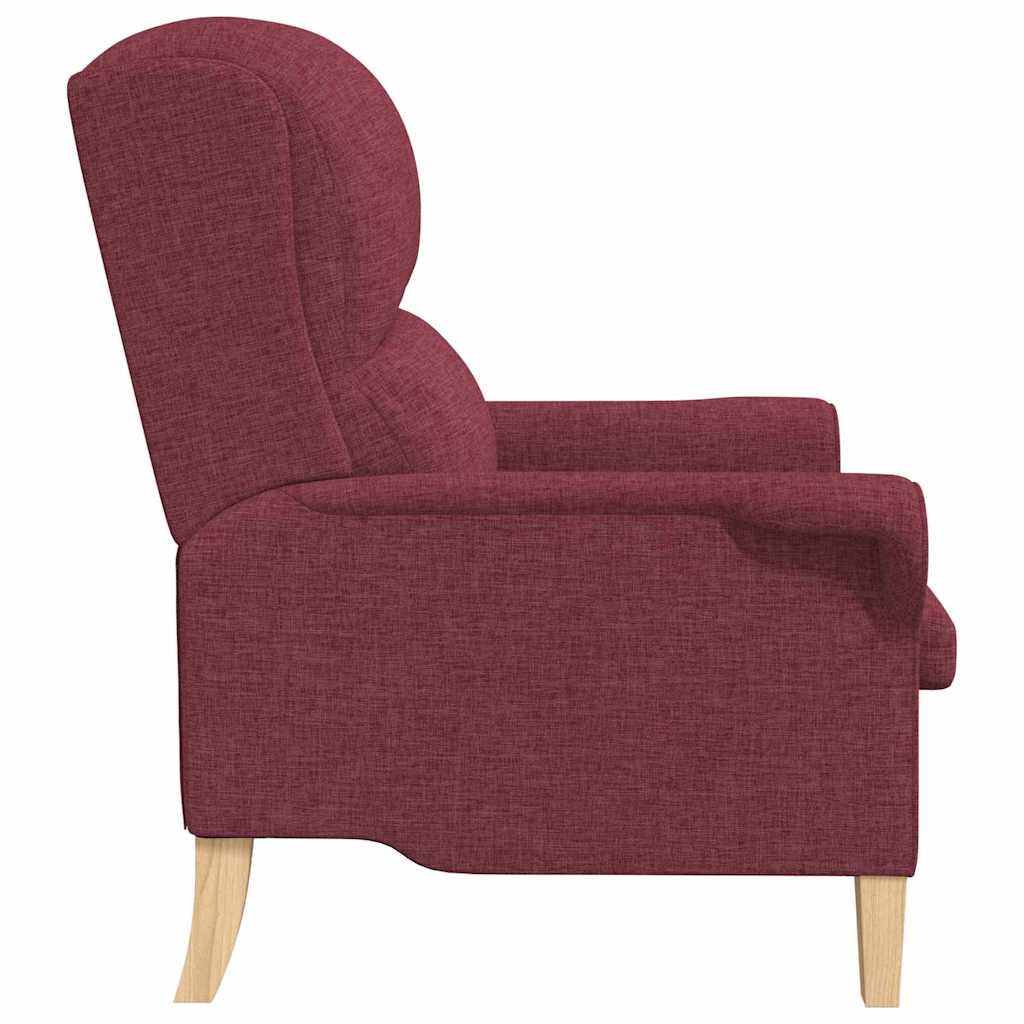 fauteuil Rouge bordeaux 76 x 94 x 102 cm tissu - XIOS
