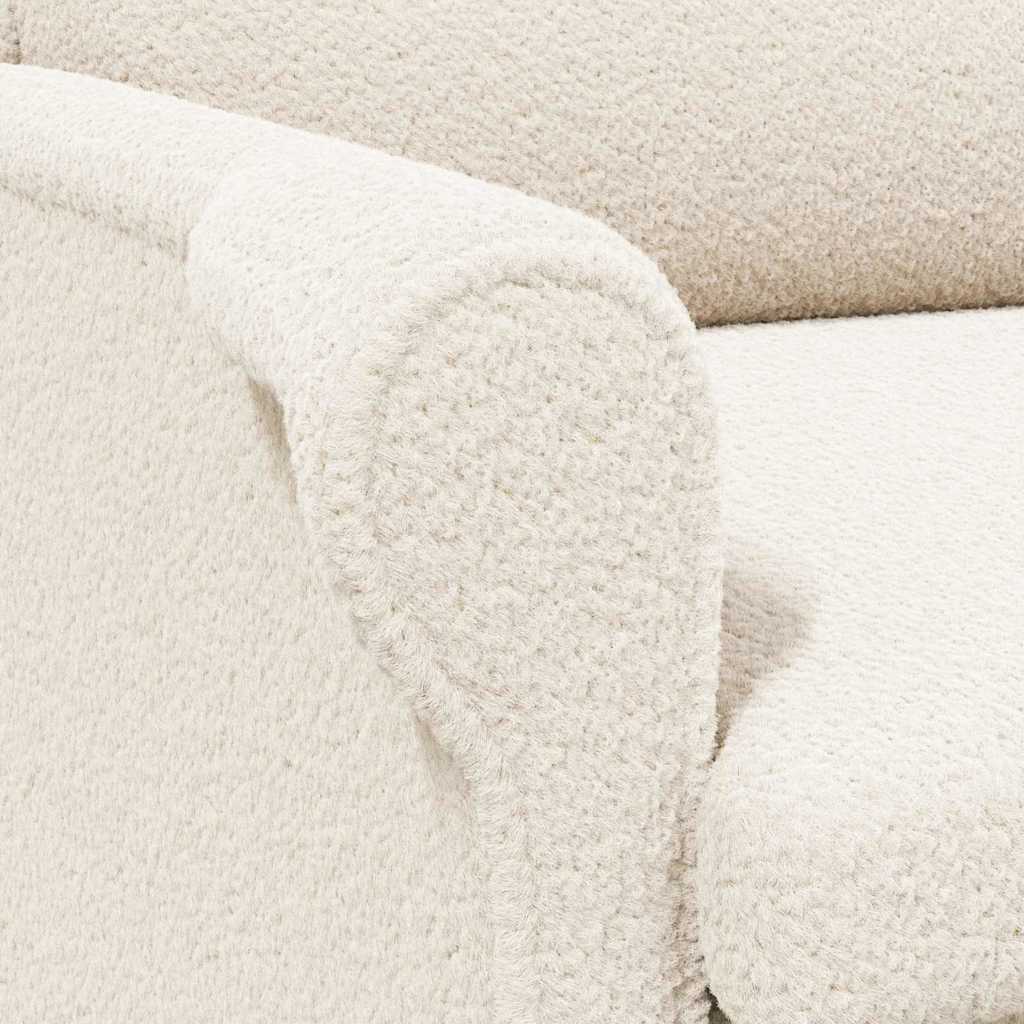 fauteuil Crème 76 x 94 x 102 cm tissu - XIOS
