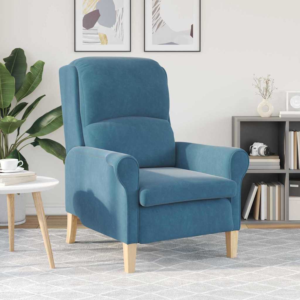 fauteuil Bleu 76 x 94 x 102 cm Velours - XIOS