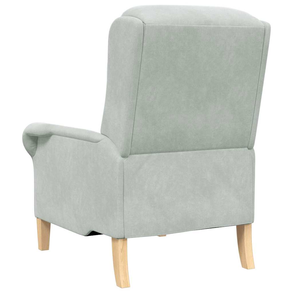 fauteuil Gris clair 76 x 94 x 102 cm Velours - XIOS