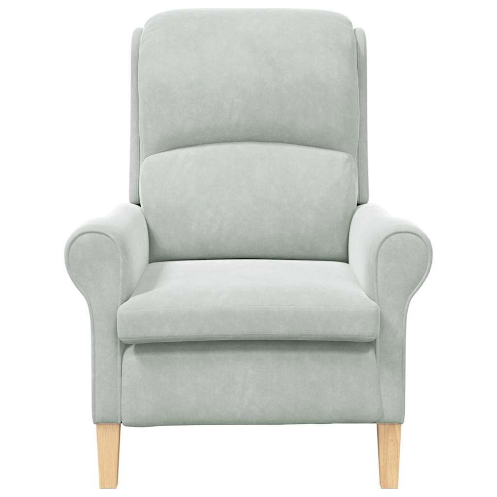 fauteuil Gris clair 76 x 94 x 102 cm Velours - XIOS