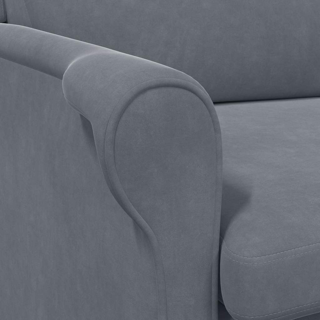 fauteuil Gris foncé 76 x 94 x 102 cm Velours - XIOS