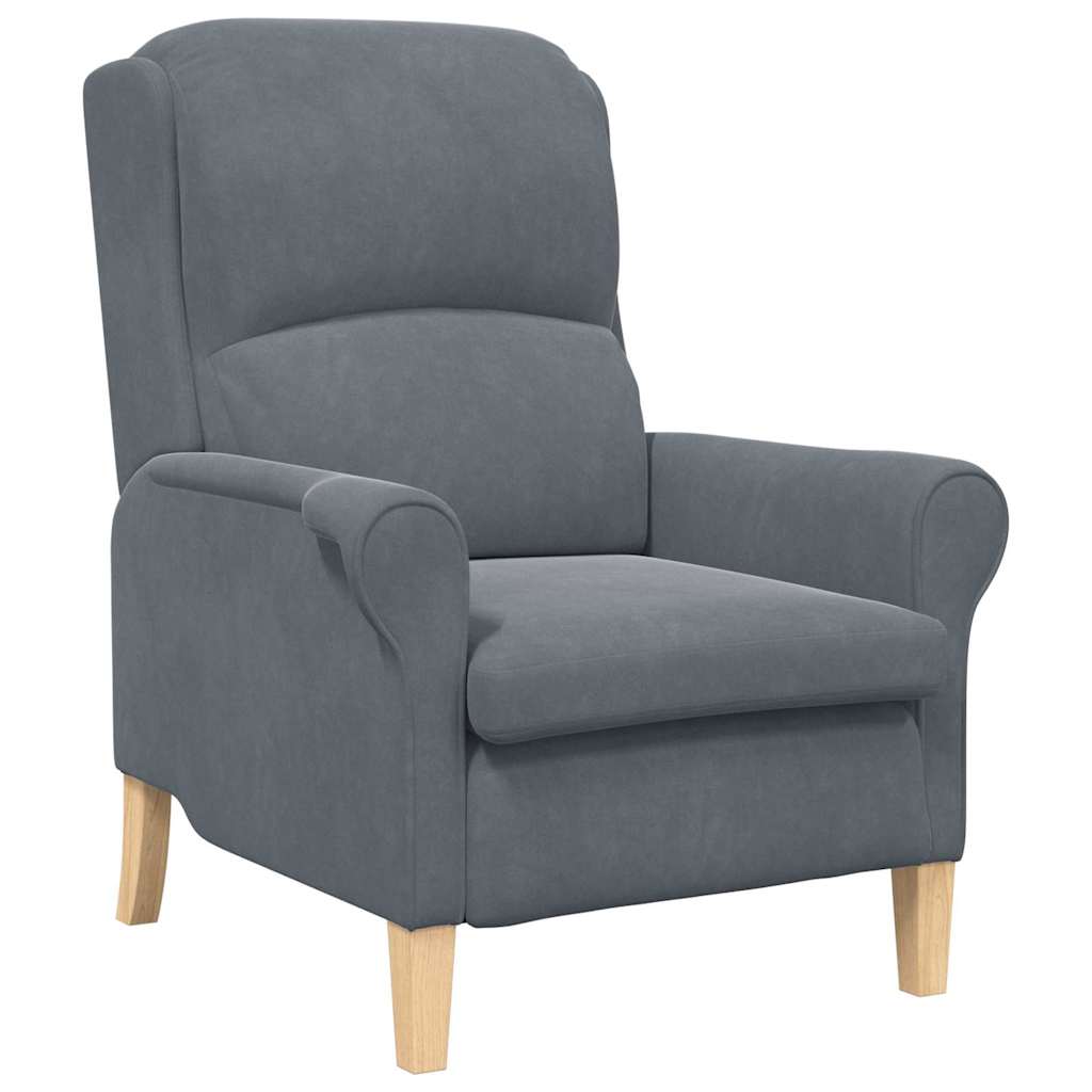 fauteuil Gris foncé 76 x 94 x 102 cm Velours - XIOS