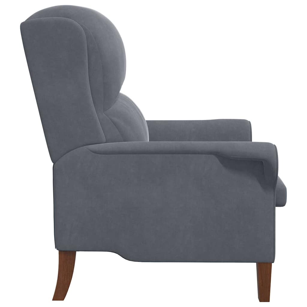 fauteuil Gris foncé Velours - XIOS