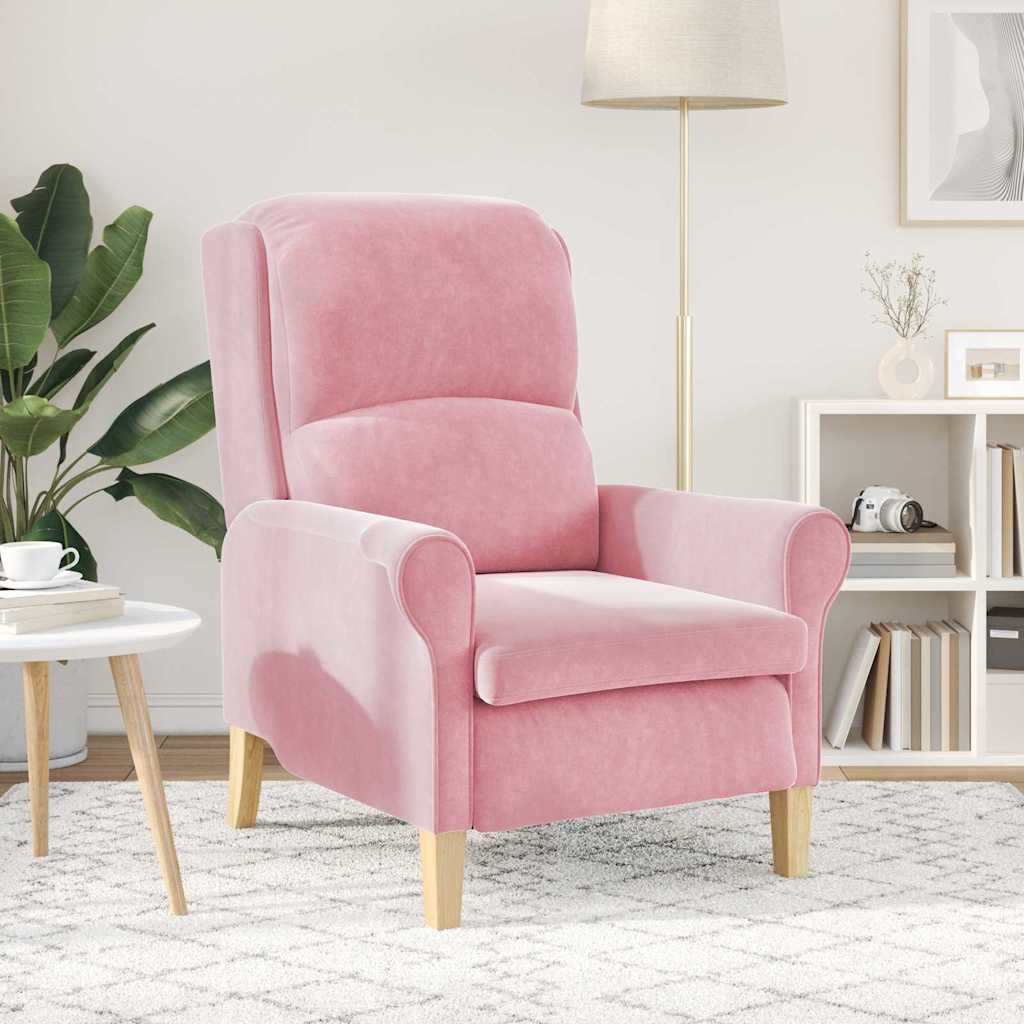 fauteuil Rose 76 x 94 x 102 cm Velours - XIOS
