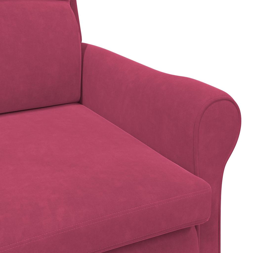 fauteuil Rouge bordeaux 76 x 94 x 102 cm Velours - XIOS