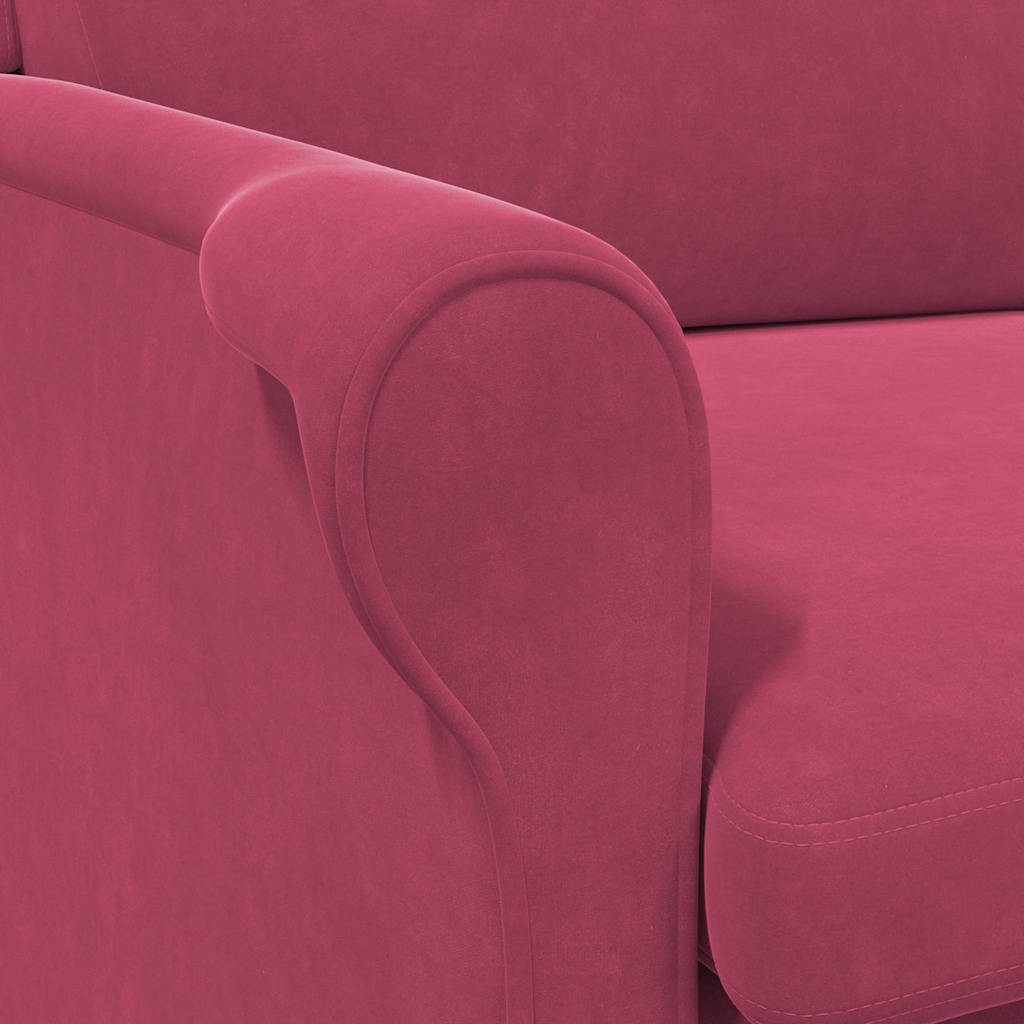 fauteuil Rouge bordeaux 76 x 94 x 102 cm Velours - XIOS