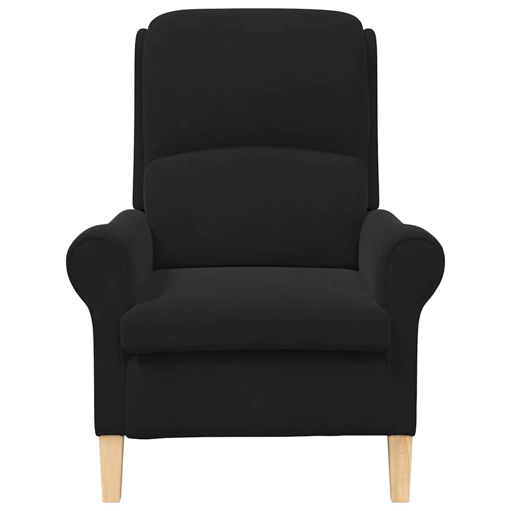 fauteuil Noir 76 x 94 x 102 cm Velours - XIOS