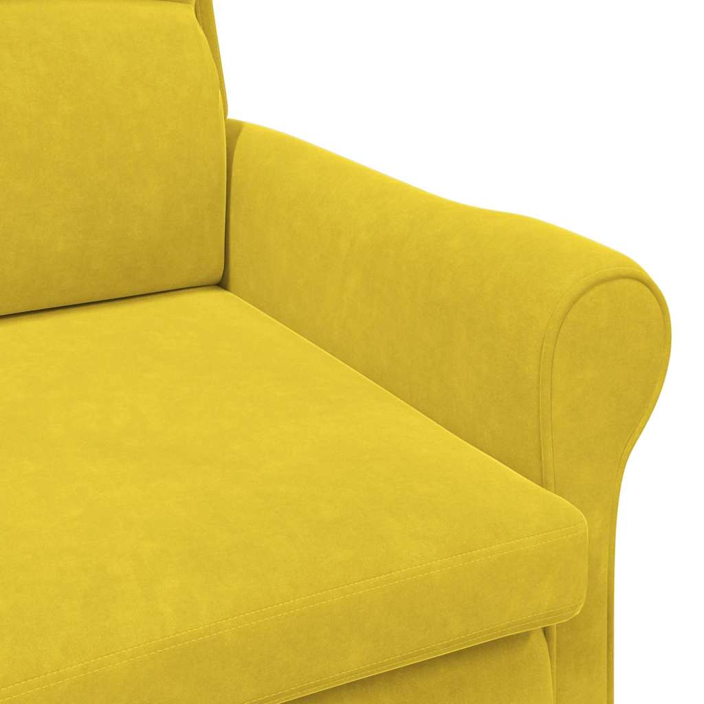 fauteuil Jaune 76 x 94 x 102 cm Velours - XIOS