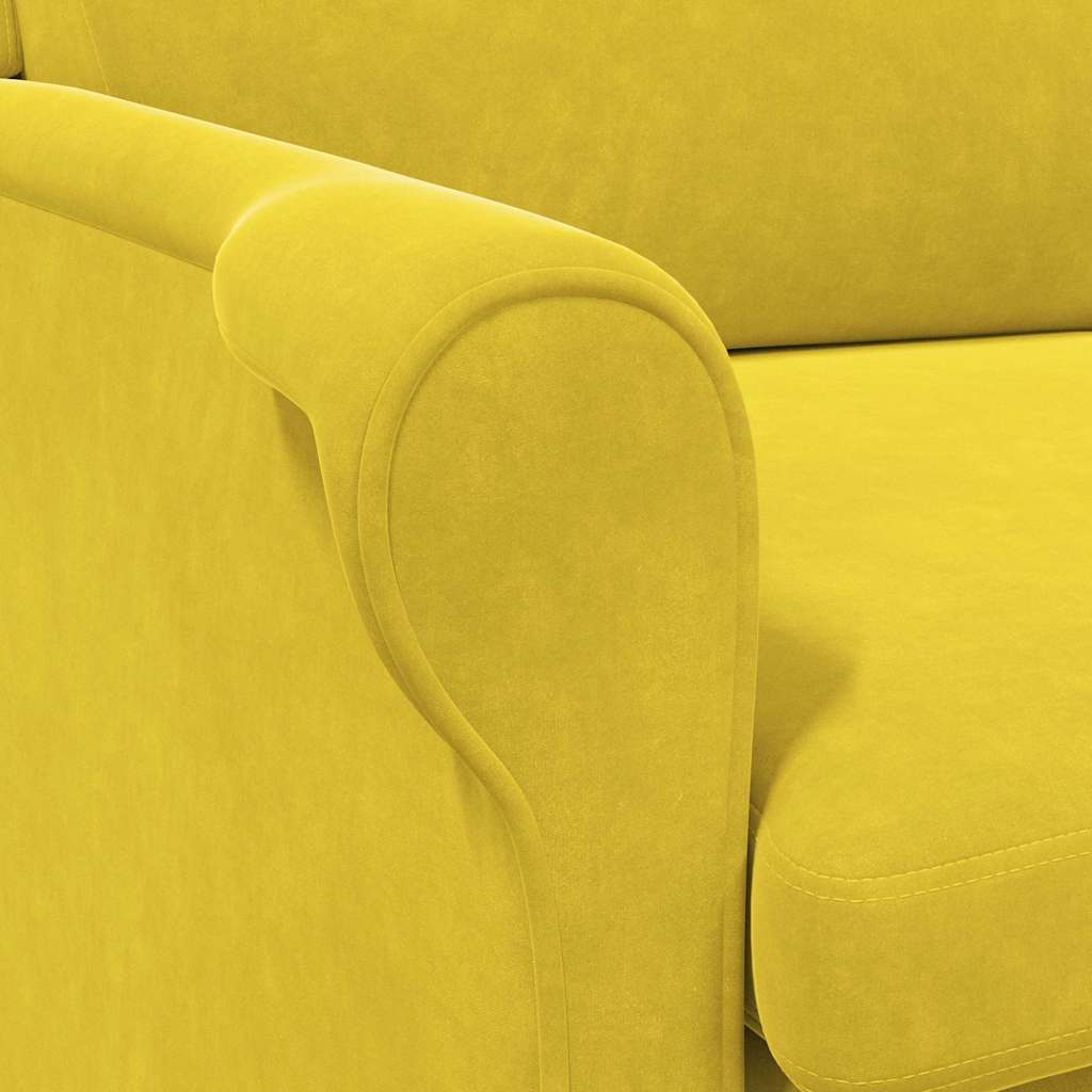 fauteuil Jaune 76 x 94 x 102 cm Velours - XIOS