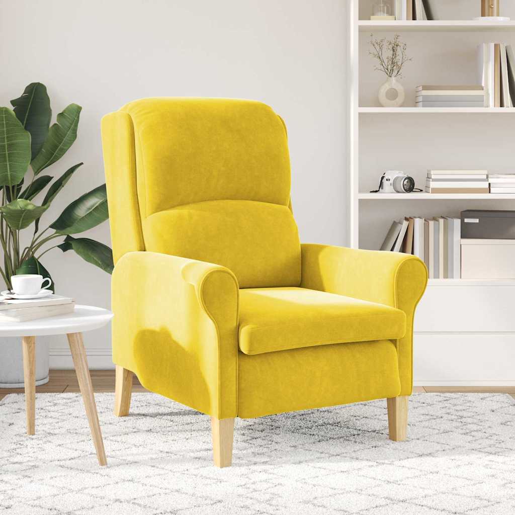 fauteuil Jaune 76 x 94 x 102 cm Velours - XIOS