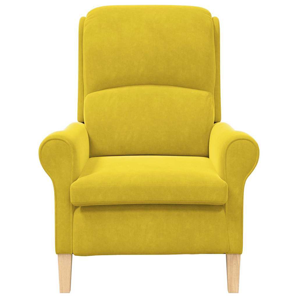 fauteuil Jaune 76 x 94 x 102 cm Velours - XIOS
